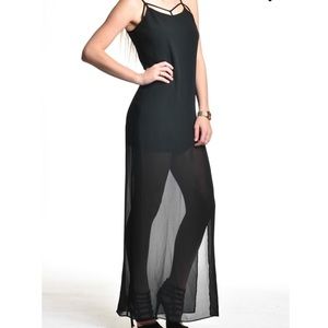 BCBG generation long Black Sheer Dress & lining